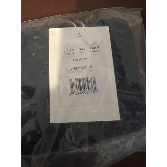 NWT Andie Women's The Cheeky Bikini Bottom Smooth Navy Blue Size XL - Picture 4 of 7